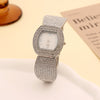 Image of Fashion Steel Belt Quartz Watch Full Diamond Ladies Shopping