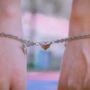 Image of Heart-shape Lock Suction Couple Combination Bracelet Shopping