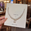 Image of Women's All-match Stitching Love Pearl Necklace Shopping