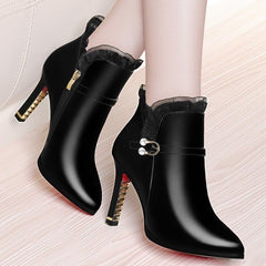 Women's Fashion All-matching High Heel Boots Shopping