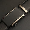 Image of Men's Leather Automatic Buckle Two-layer Cowhide Embossed Belt Shopping