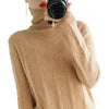 Image of Pure Wool Cascading Collar Pullover Loose Sweater Shopping