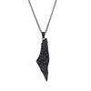 Image of Corrosion Tarnish Double-sided Polished Plant Pattern Pendant Stainless Steel Necklace Shopping