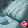 Image of S925 Sterling Silver Personalized Triangle Diamond Short Necklace For Ladies Necklace Shopping