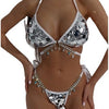 Image of Swimsuit Sequined Costume Sexy Backless Party Bikini Shopping