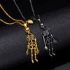 Image of Vintage Skull Ghost Necklace Hand In Hand Shopping