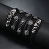 Image of Men's Friend Hand-woven Five-piece Multi-layer Suit Bracelet Shopping