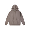 Image of Autumn And Winter Fleece-lined Thick Hooded Solid Color Hoodie Shorts Shopping