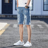 Image of Men's Loose Hole Denim Shorts Shopping