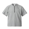 Image of Half Zip Cardigan Round Neck Short Sleeve T-shirt Shopping