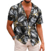 Image of Men's Summer Printed Short-sleeved Shirt Shopping