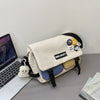 Image of Tooling Korean Style Contrast Color Student Shoulder Bag Japanese-style Retro Color Matching Shopping