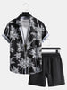 Image of Men's 3D Printed Short-sleeved Shirt Beach Pants Suit Shopping