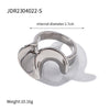 Image of Gold-plated Ruffled Stainless Steel Ring Shopping