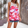 Image of Women's Sleeveless Round Neck Printed Top Shopping