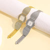 Image of Fashion Steel Belt Quartz Watch Full Diamond Ladies Shopping