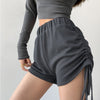 Image of Cotton Sports Casual Pants Sexy Drawstring High Waist Shopping