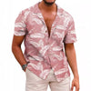 Image of Men's Summer Printed Short-sleeved Shirt Shopping