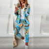 Image of Fashion Printed Long-sleeved Cardigan Casual Small Suit Shopping