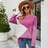 Image of Round Neck Multicolor Women's Knitwear Loose Shopping