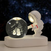 Image of Glowing Planetary Galaxy Astronaut Crystal Ball Night Lights USB Power Warm Bedside Light Brithday Gift Night Lamp Shopping