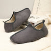 Image of Soft Bottom Suede Ankle Wrap Cotton Slippers Women Shopping