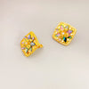 Image of French Fashion Inlaid Color Shell Stud Earrings Shopping