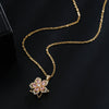 Image of Temperament  Flower-shaped Rotating Necklace Shopping