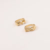 Image of Letter Seal Titanium Steel Plating 18K Gold Ring Shopping