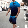 Image of Short Sleeve Shorts Suit 3d Printing Fashion Men Shopping