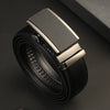 Image of Men's Leather Automatic Buckle Two-layer Cowhide Embossed Belt Shopping