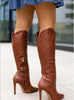 Image of Suede Side Zipper Mid-calf Fashion Women's Boots Shopping