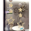 Image of Christmas 3pcs LED Light Star Xmas Tree Hanging Sucker Lamp Window Ornaments Decoration For Home Xmas Navidad New Year Decor Christmas Decorations Shopping