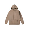 Image of Autumn And Winter Fleece-lined Thick Hooded Solid Color Hoodie Shorts Shopping