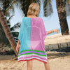 Image of Women's Patchwork Hollow Beach Dress Loose Plus Size Shopping