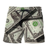 Image of Retro Beach Pants Men's Trendy Coin 3D Shopping