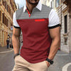 Image of Men's Summer Stripes Printed Casual Short Sleeve Shopping