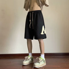 Summer Loose Casual Drawstring Couple Sports Shorts