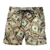 Image of Retro Beach Pants Men's Trendy Coin 3D Shopping