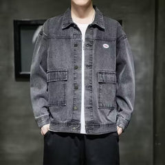 High-end Korean Denim Jacket Men's Spring And Autumn Shopping