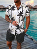 Image of Men's 3D Printed Short-sleeved Shirt Beach Pants Suit Shopping