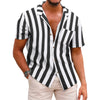 Image of Men's Summer Printed Short-sleeved Shirt Shopping