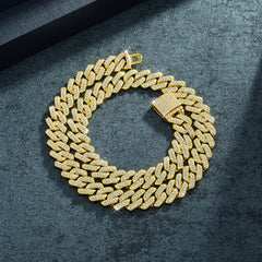 Box Buckle 14mm Bar Cuban Link Chain