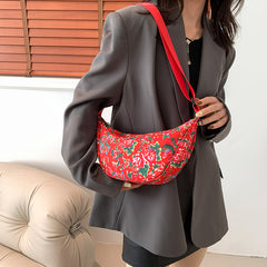 Big Flower Ethnic Crossbody Bag For Women Shopping