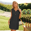 Image of Women's Fashion V-neck Sleeveless Hooded Dress Shopping