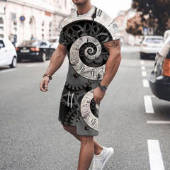 Short Sleeve Shorts Suit 3d Printing Fashion Men Shopping