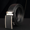 Image of Men's Leather Automatic Buckle Two-layer Cowhide Embossed Belt Shopping