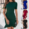 Image of Fashion Women's Wear Elegant Slim Fit Dress Shopping