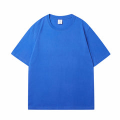 Loose Shoulder Pure Color Cotton T-shirt