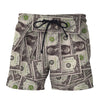 Image of Retro Beach Pants Men's Trendy Coin 3D Shopping